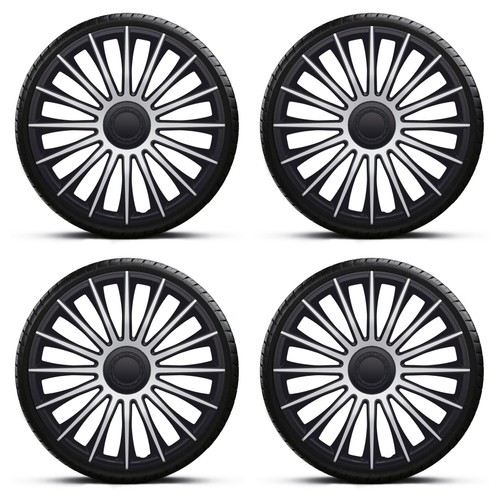 Wheel trims black silver - &,