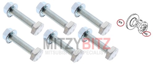 Front brake disc hub fixing - front,